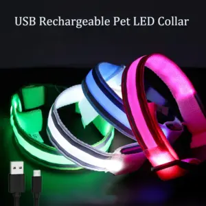 coleira led para cães e gatos