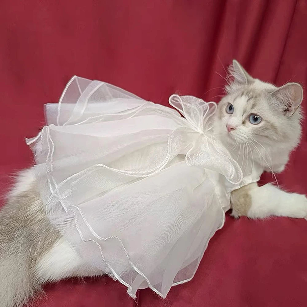 Vestido de Princesa para Cães com Laço e Saia para Festas - Image 3