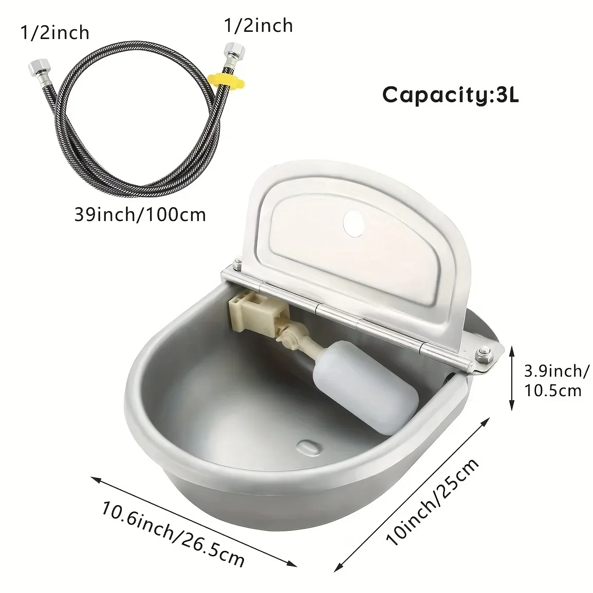 Tigela Dispensadora Automática Damaly para Cães e Gatos Aço Inoxidável - Imagem 5
