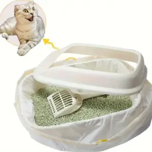 saco de areia para gatos com cordão