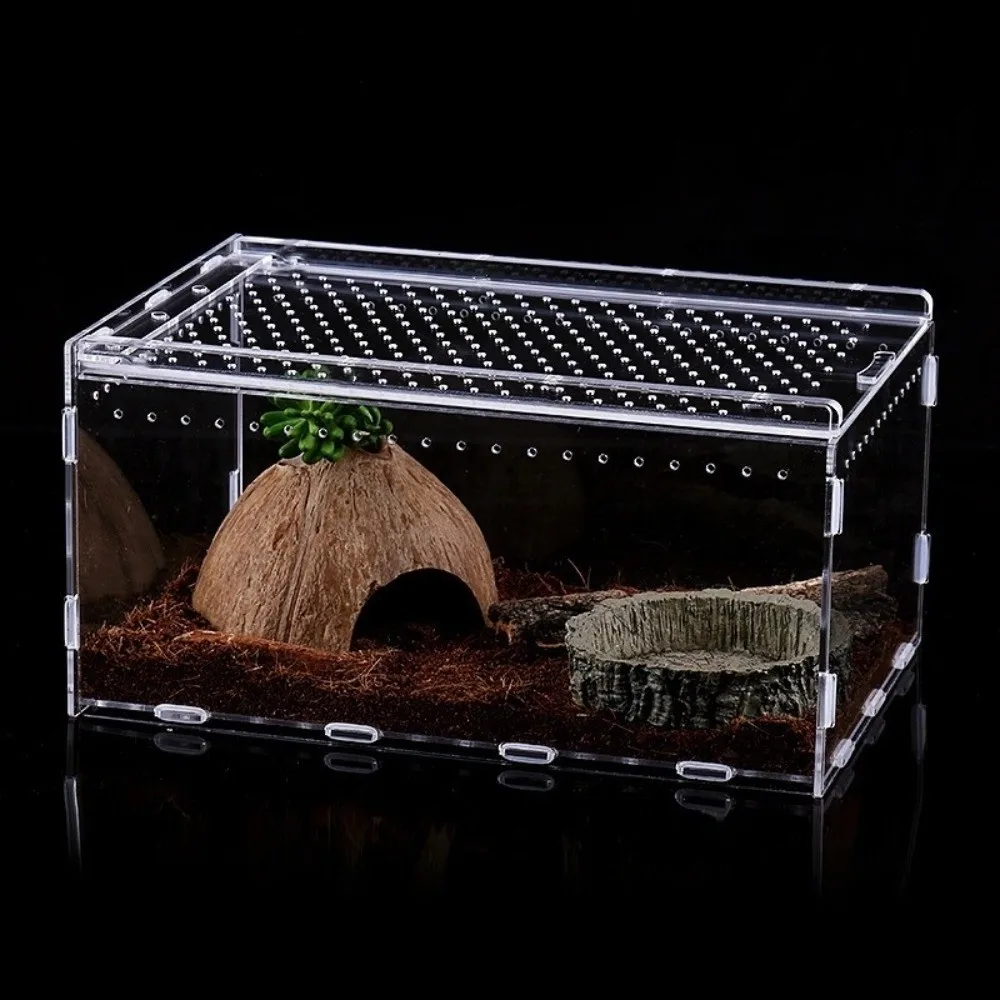 Terrário Acrílico para Répteis Transparente Anti-fuga - Image 3