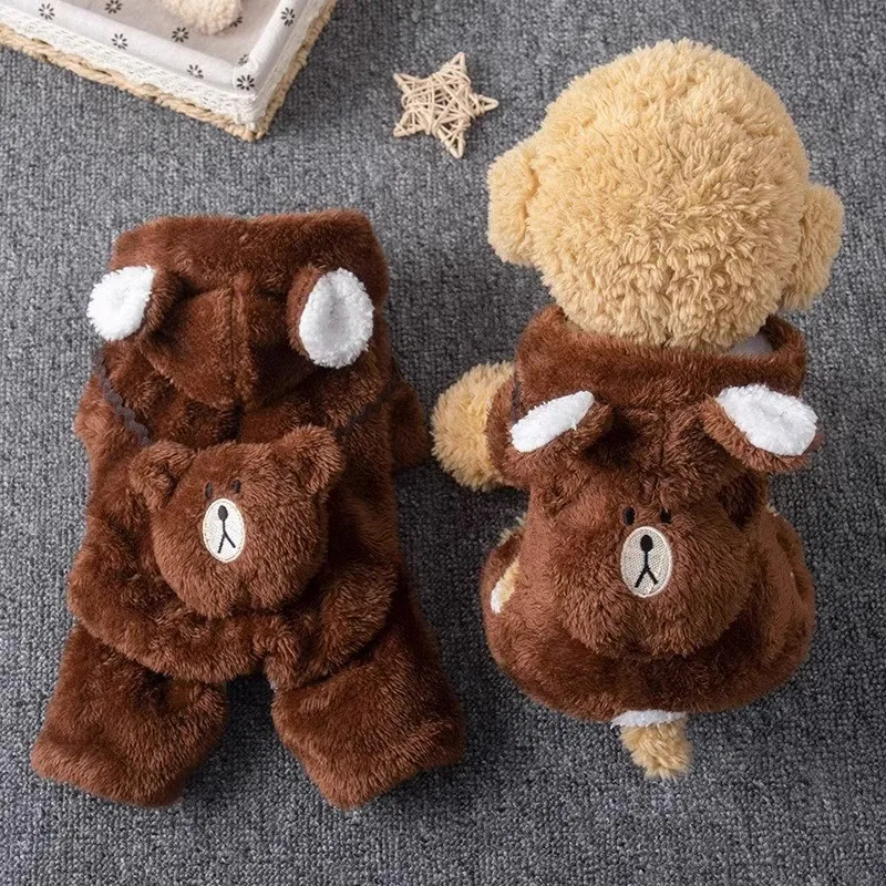 Roupa para Cães Pequenos e Médios de Lã Forrada Quente para Inverno - Imagem 2