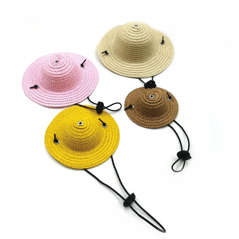 Chapéu de Sol para Cães e Gatos de Palha com Alça Ajustável - Image 6