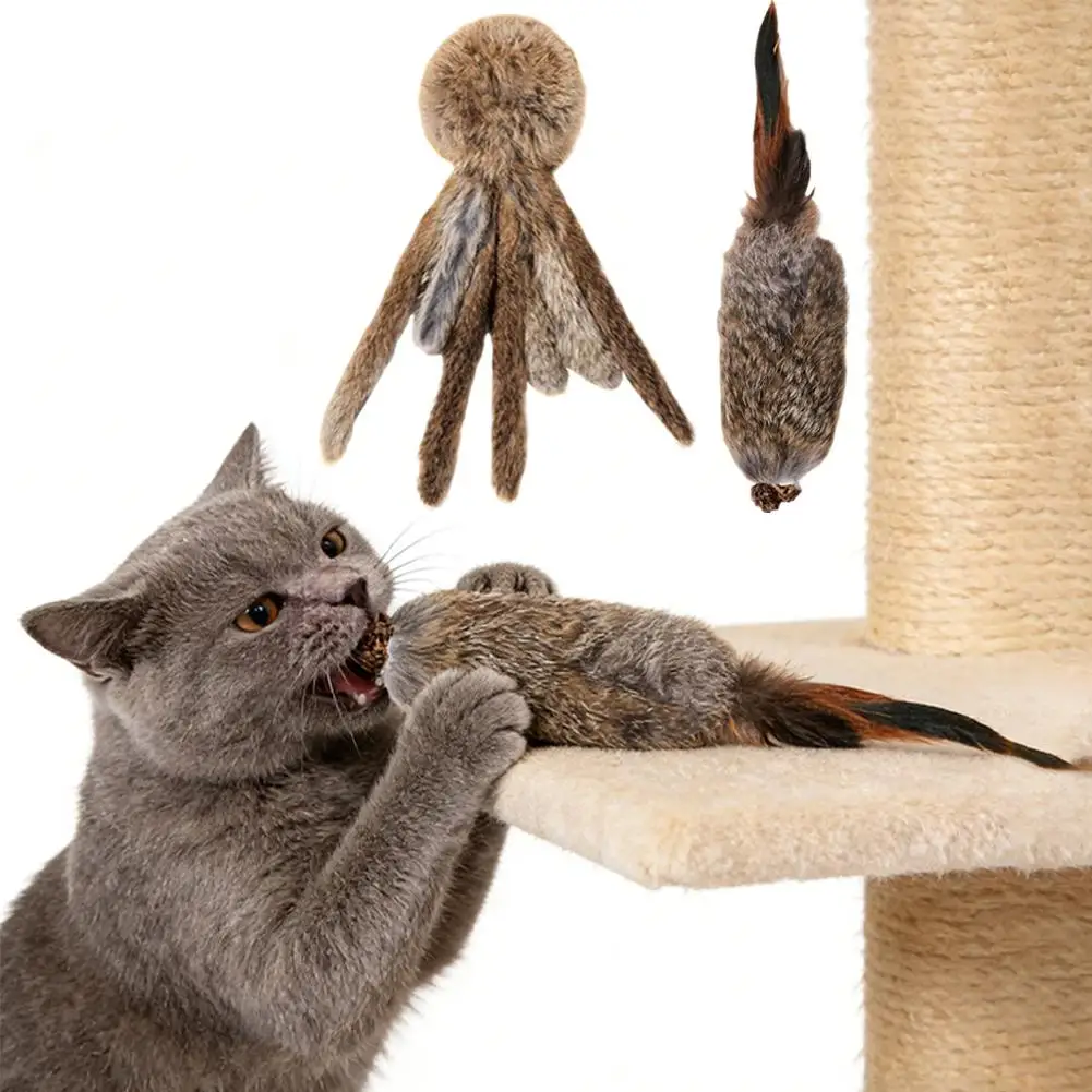 Brinquedo de Pelúcia Coelho para Gatos 10 cm Macio para Caçar - Imagem 5