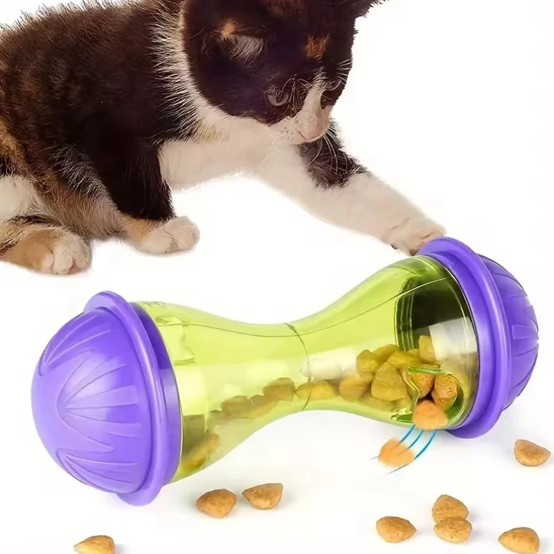 Brinquedo Dispensador para Gatos com Rolamento e Vazamento de Ração - Imagem 4