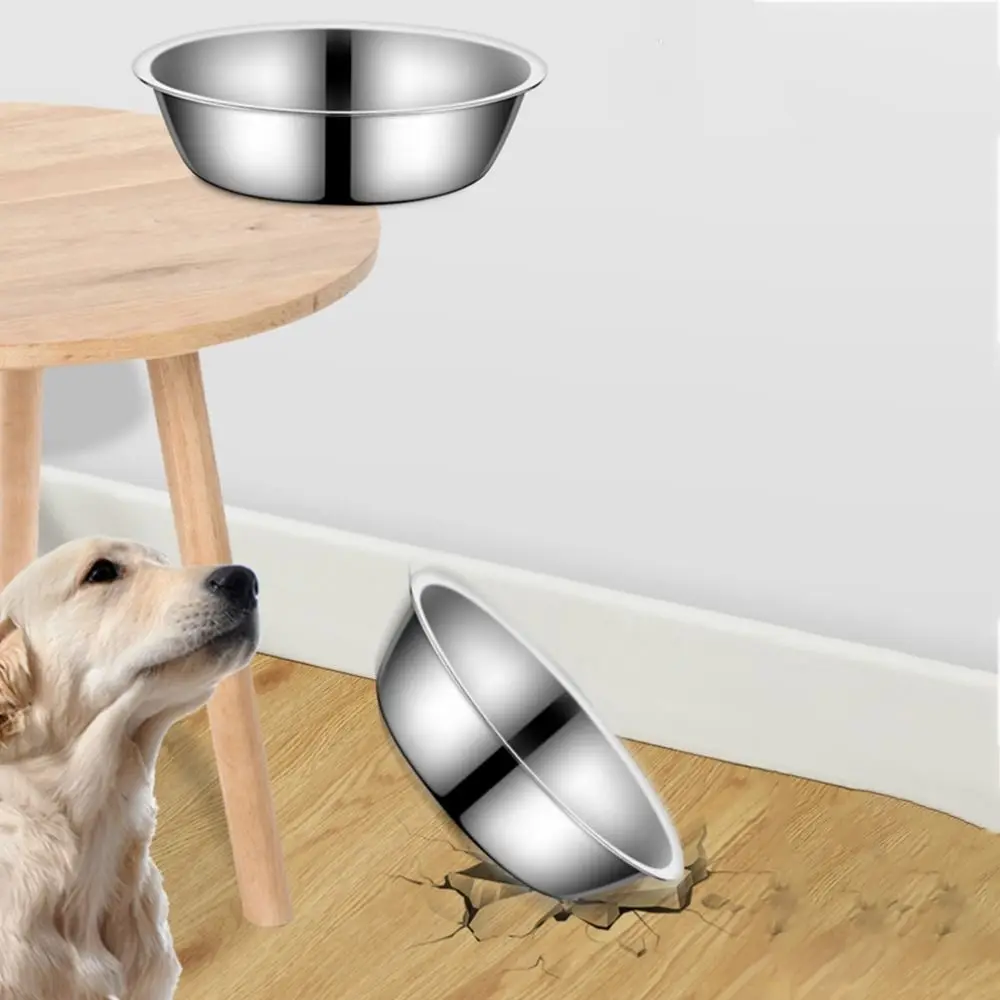 Comedouro para Cães e Gatos em Aço Inoxidável Prateado Liso - Imagem 6