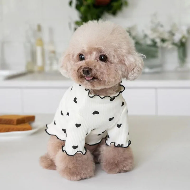 Colete para Cães e Gatos com Estampa de Coração para Inverno - Image 3