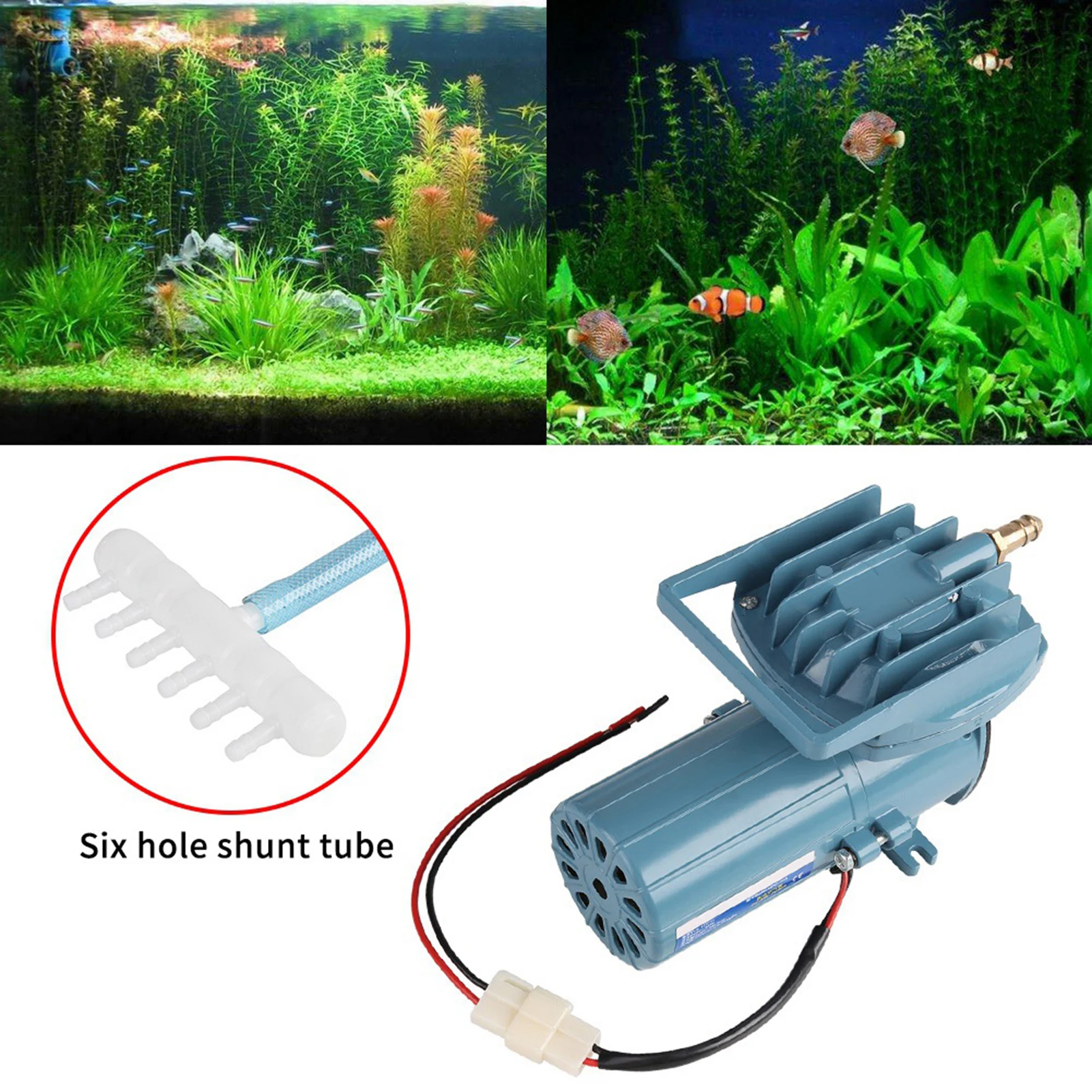 Bomba de Ar para Aquário DC 12V 35W com Fluxo de 68L/min - Imagem 2