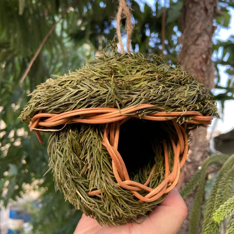 Ninho de Pássaro de Grama Natural 14x15cm para Gaiola - Imagem 4