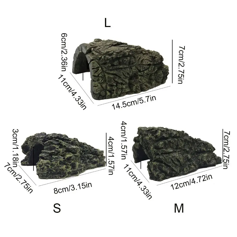 Caverna para Répteis e Aquário de Resina Durável - Esconderijo Decorativo - Imagem 3