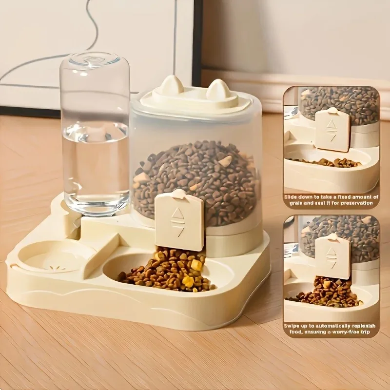 Alimentador Automático para Gatos e Cães Pequenos 2 em 1 Grande Capacidade - Imagem 4