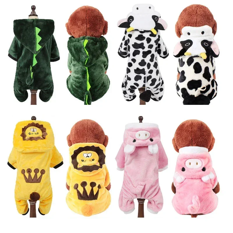 Macacão Pijama para Cães e Gatos Pequenos de Inverno Quente - Imagem 5
