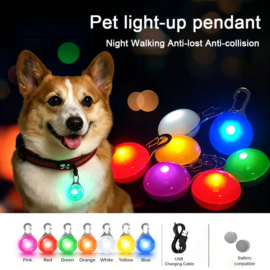 pingente led usb para cães