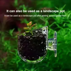 vaso de planta aquática acrílico para aquário