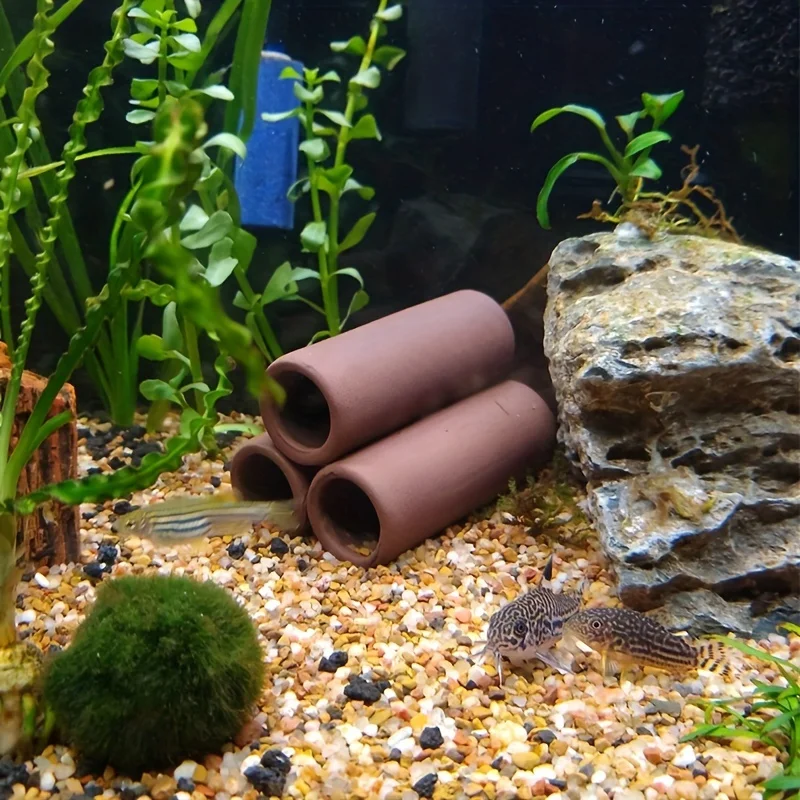 Tubo Esconderijo de Cerâmica para Camarões e Peixes de Aquário - Imagem 5