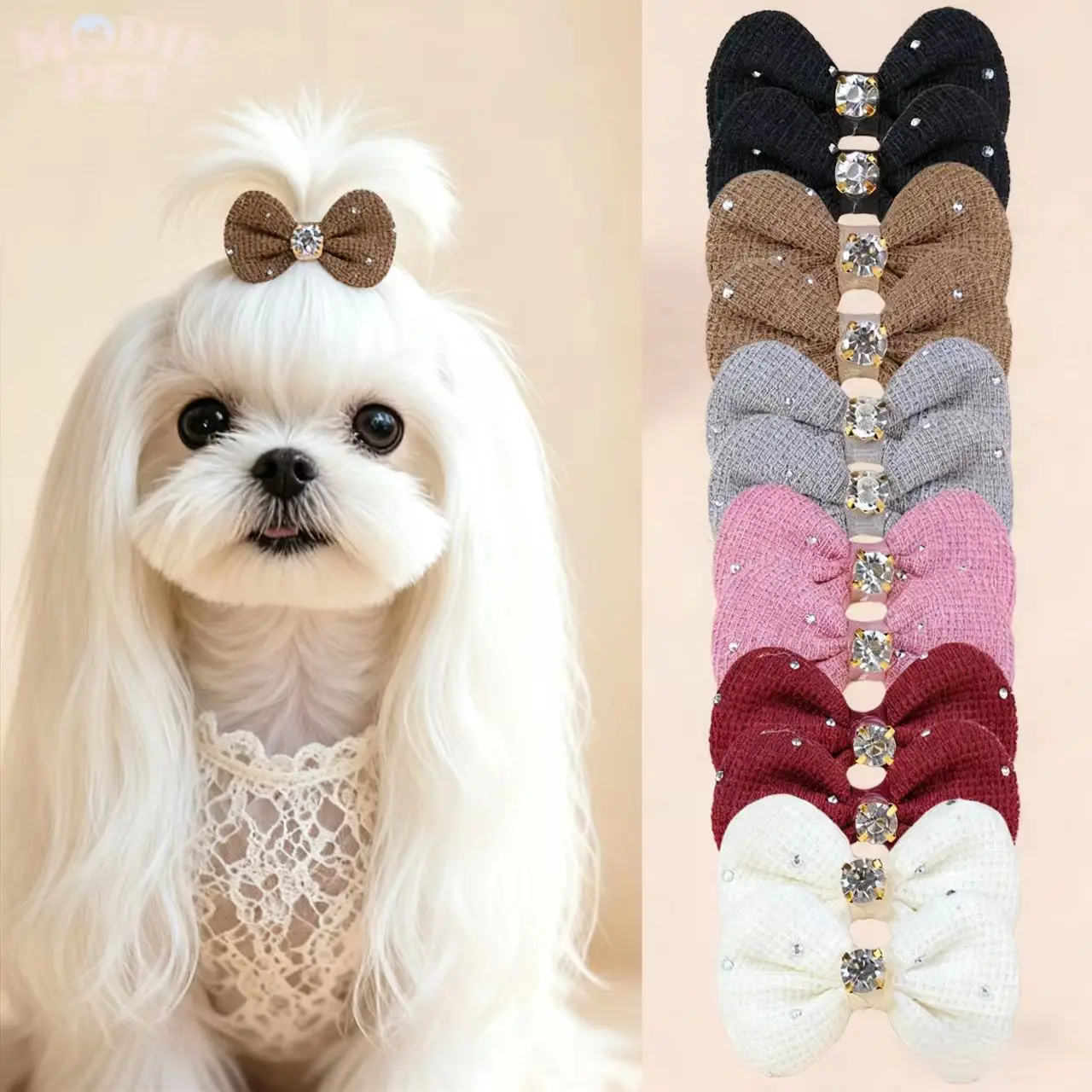 laços de cabelo para cães pequenos