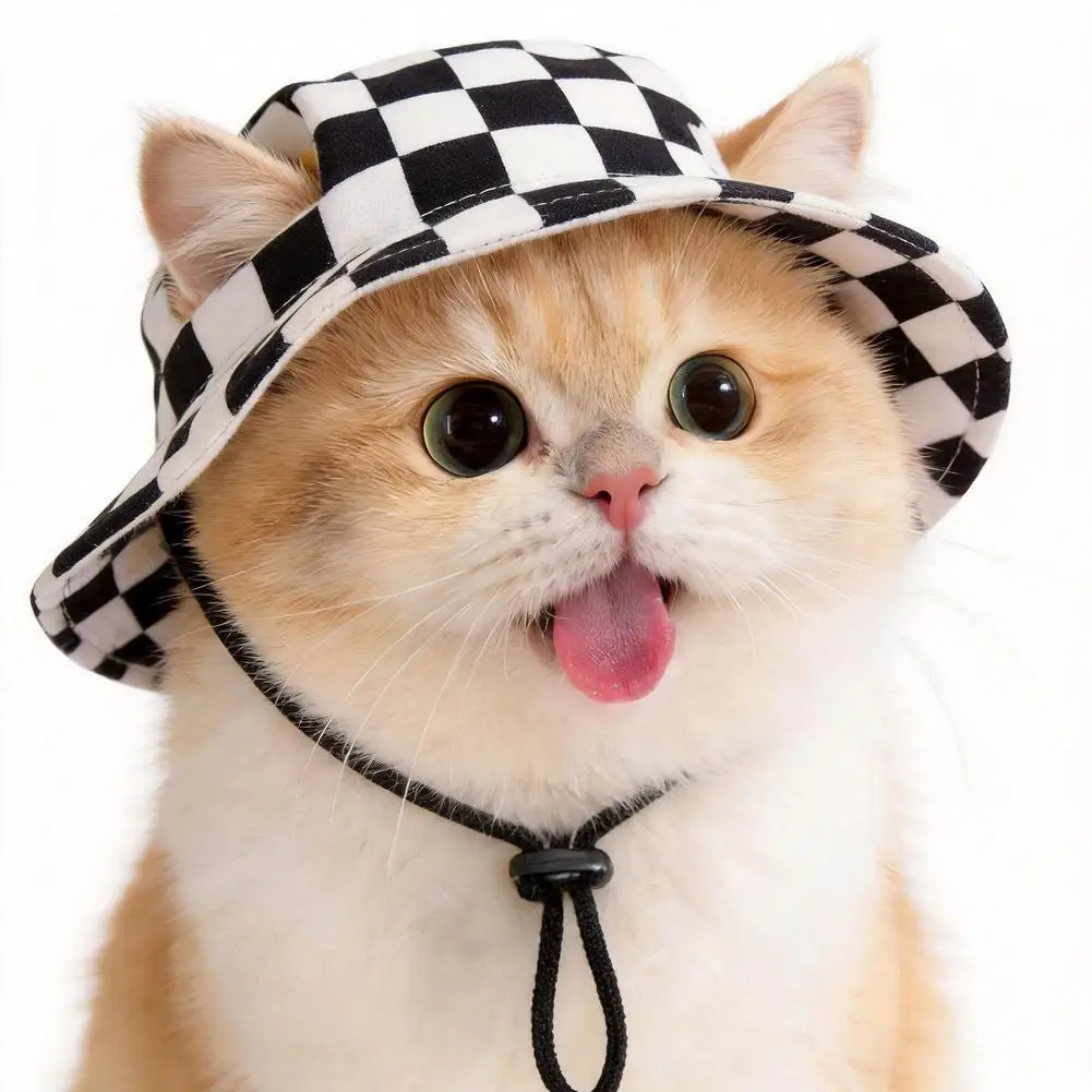 Chapéu para Gatos Ajustável com Alça Elástica para Passeio - Imagem 2