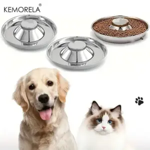 tigela de aço inoxidável para cães alimentador lento