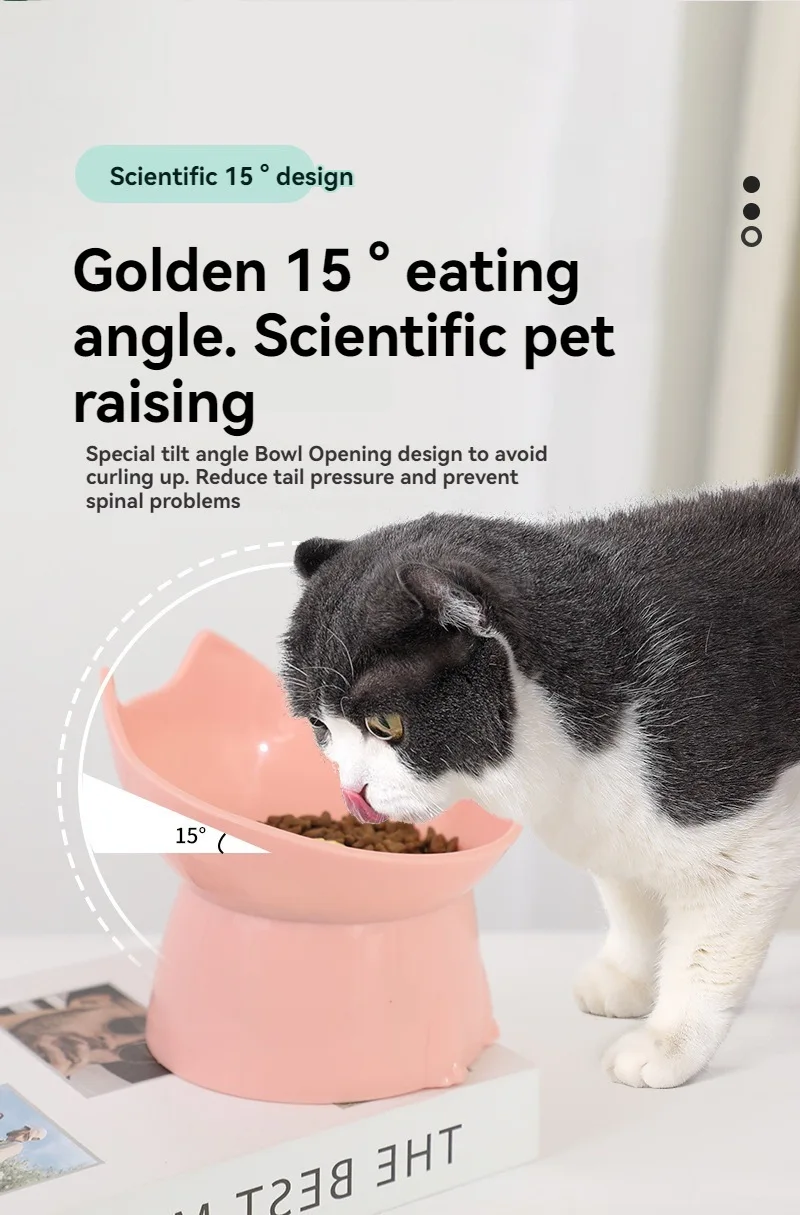 Tigela Elevada para Gatos e Cães com Pés Altos e Proteção de Pescoço - Imagem 2