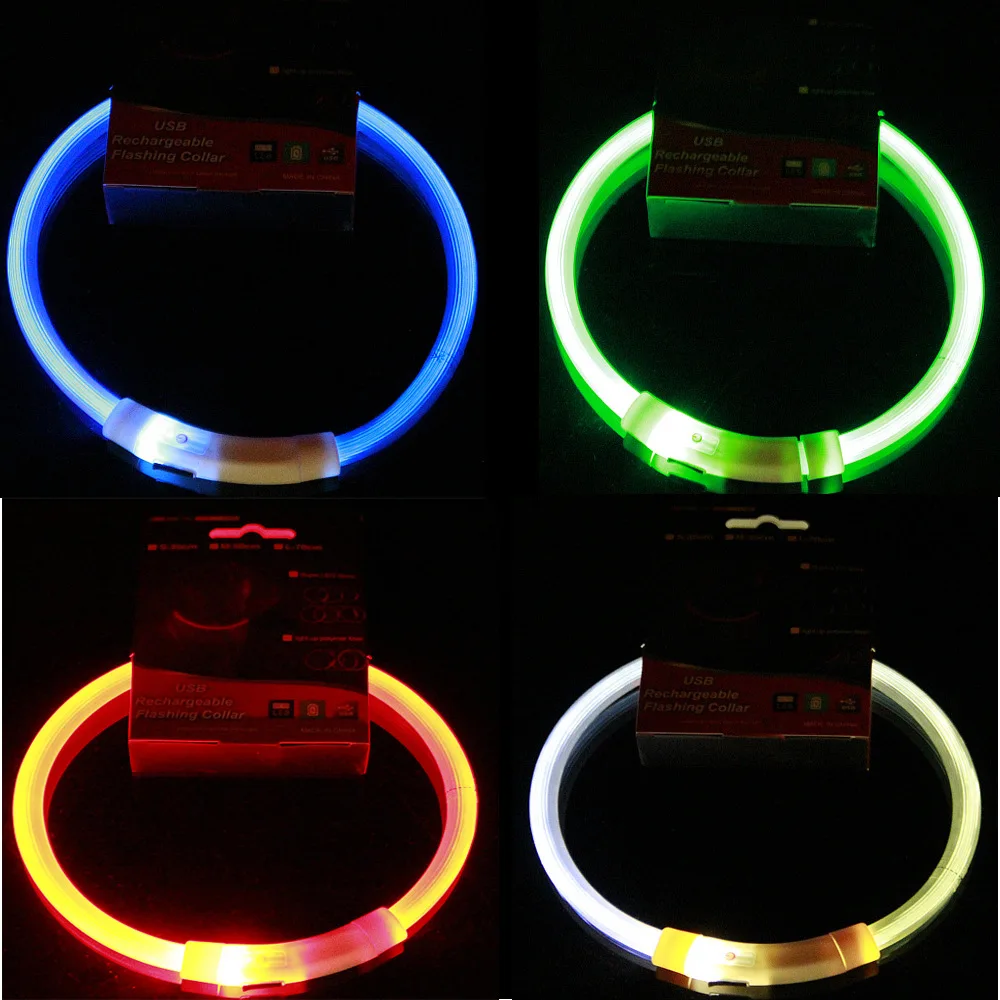 coleira led para cães recarregável
