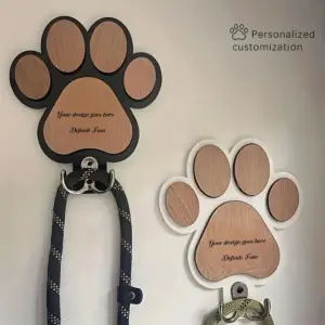 gancho de madeira para coleira de cachorro