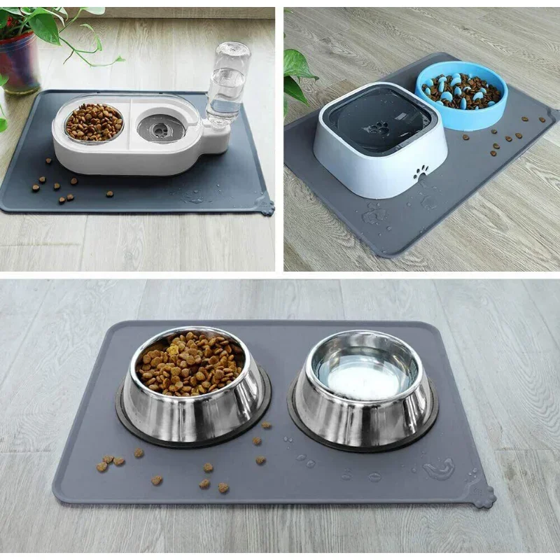 Tapete Comedouro de Silicone para Cães e Gatos 48x30 cm com Bordas Altas - Image 5