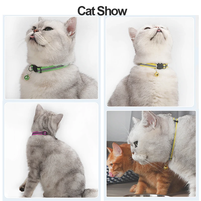 Coleira ROJECO para Gatos Colorida com Sino Refletiva - Imagem 6