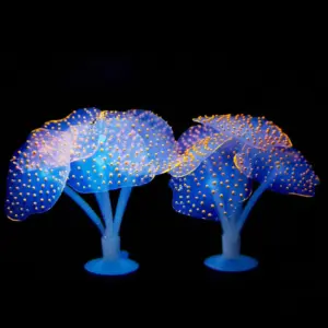 anêmona artificial de silicone para aquário