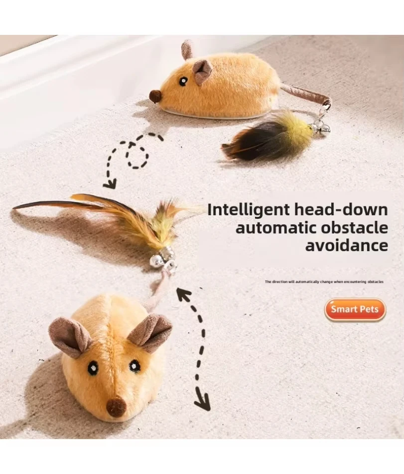 Brinquedo de Rato Eletrônico para Gatos Recarregável USB com Som - Imagem 4