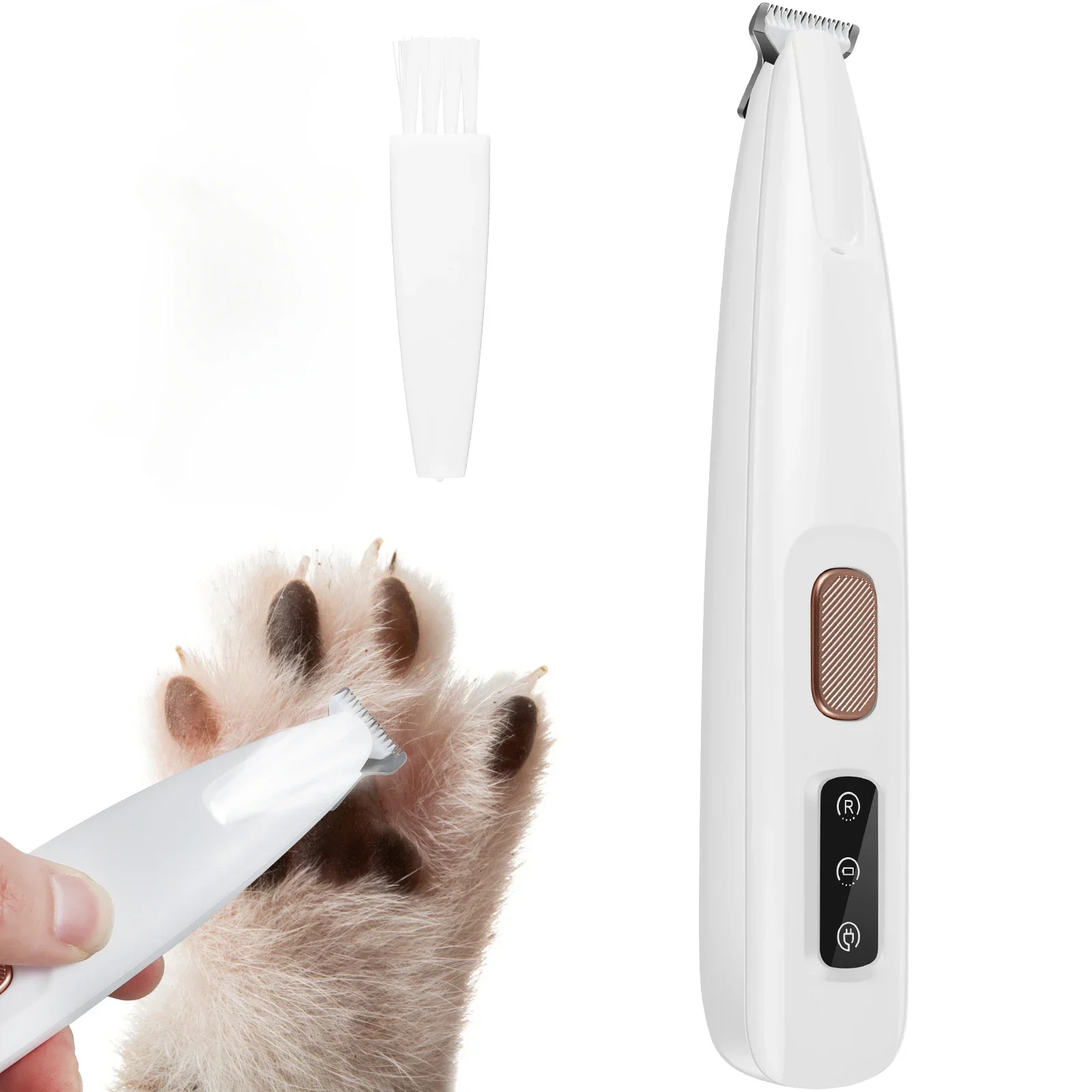 aparador de pelos para cães com luz led