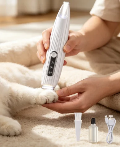 Aparador de Pelos HTMCK sem Fio para Cães e Gatos com Luz LED - Imagem 4