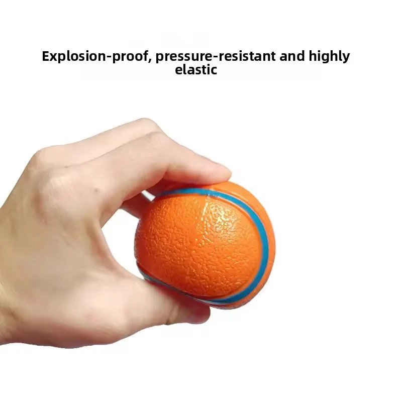 Brinquedo Bola para Cães de Borracha com Apito Interno Laranja - Imagem 5