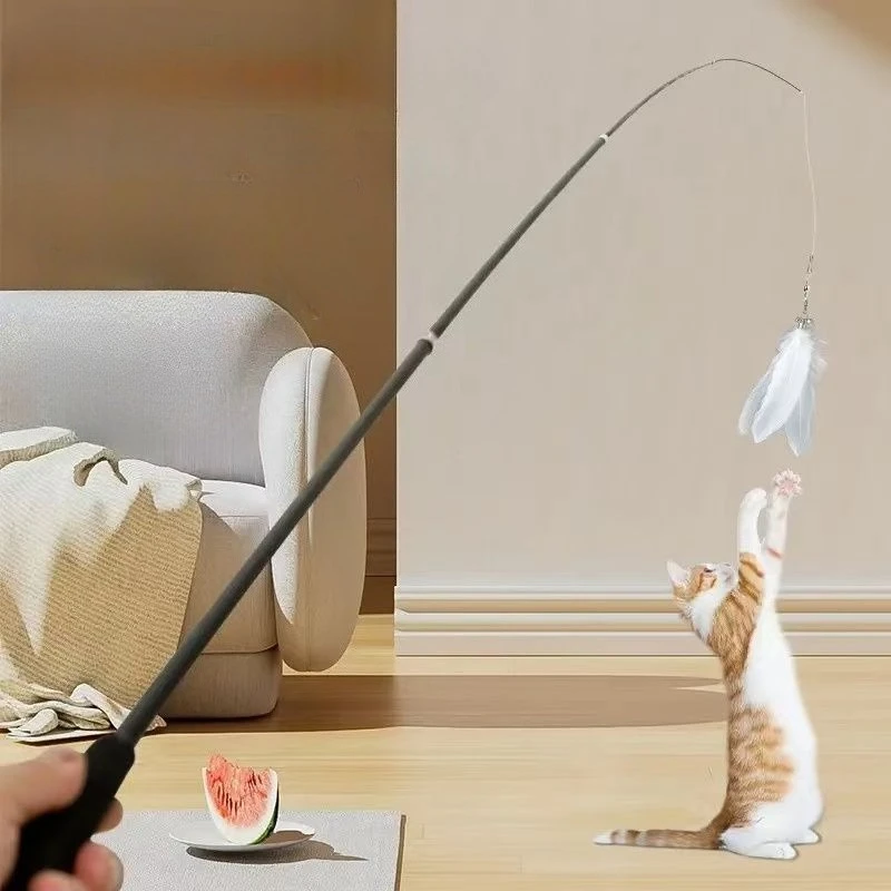 Varinha Telescópica para Gatos 1,8m com Pena para Brincar - Image 3