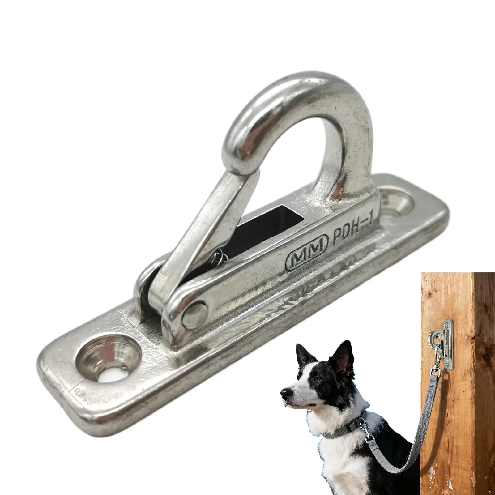 Suporte de Parede para Guias de Cães de Aço Inoxidável com Trava - Imagem 2