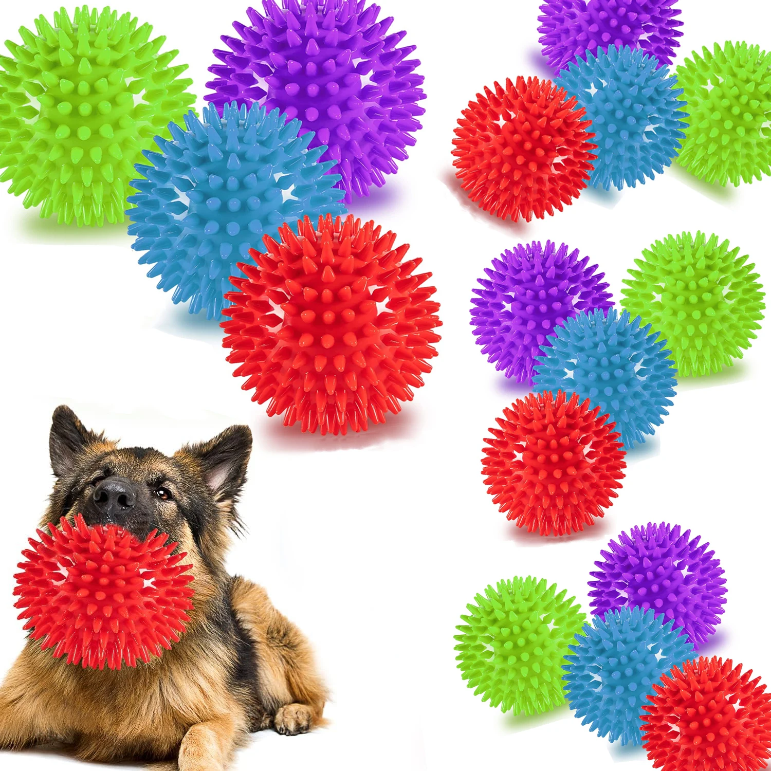 Bola para Cães com Apito e Textura Espetada Tamanho S - Imagem 2