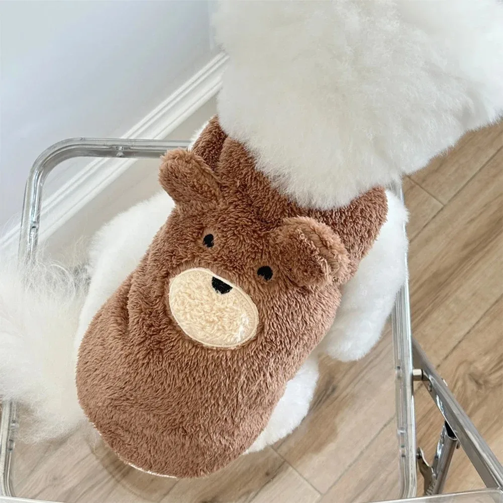 Suéter Colete para Cães e Gatos de Pelúcia Macia para Outono Inverno - Imagem 2