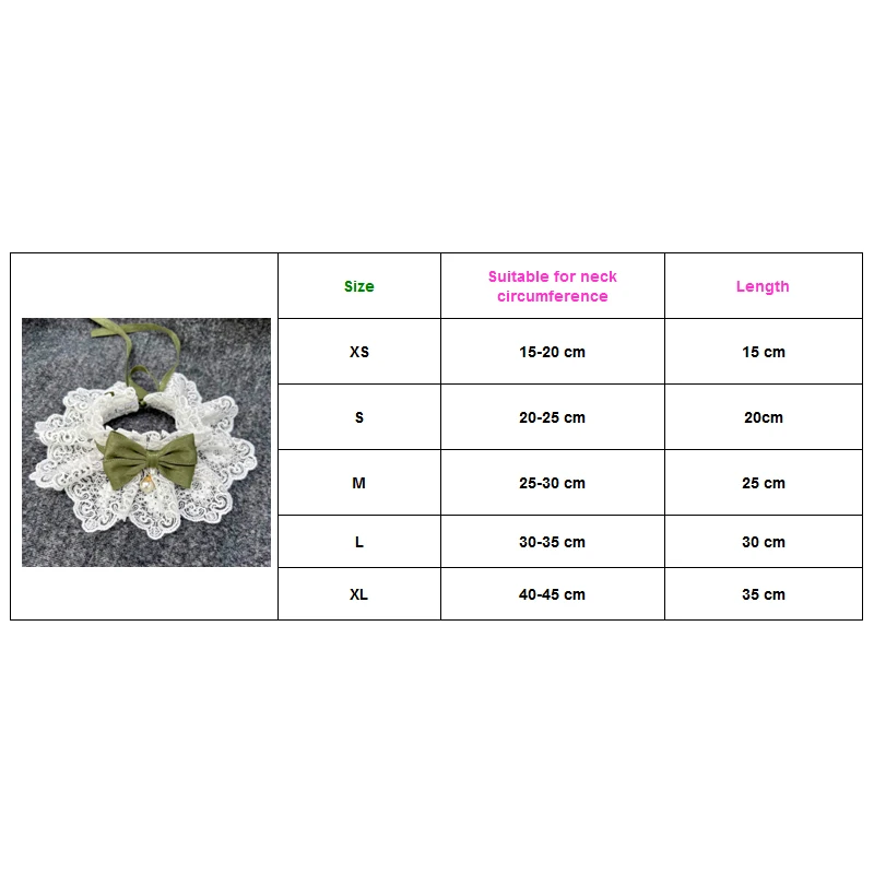 Coleira Laço Bowknot para Cães e Gatos de Renda com Pérola - Image 6