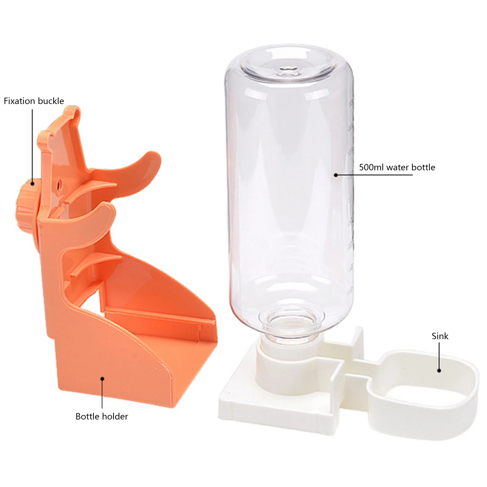 Bebedouro Automático para Hamsters e Pássaros Transparente com Encaixe na Gaiola - Imagem 5