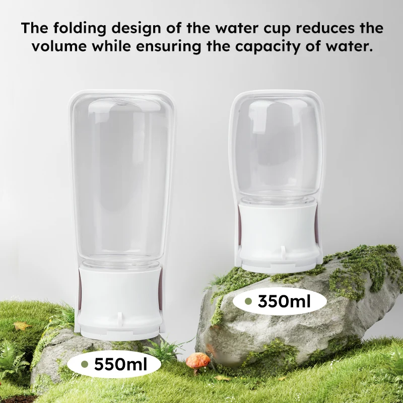 Garrafa de Água Dobrável para Pets 350ml para Passeio - Imagem 2