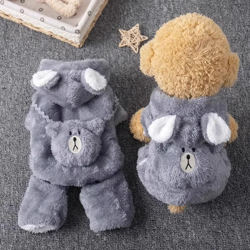 Roupa para Cães Pequenos e Médios de Lã Forrada Quente para Inverno - Imagem 3