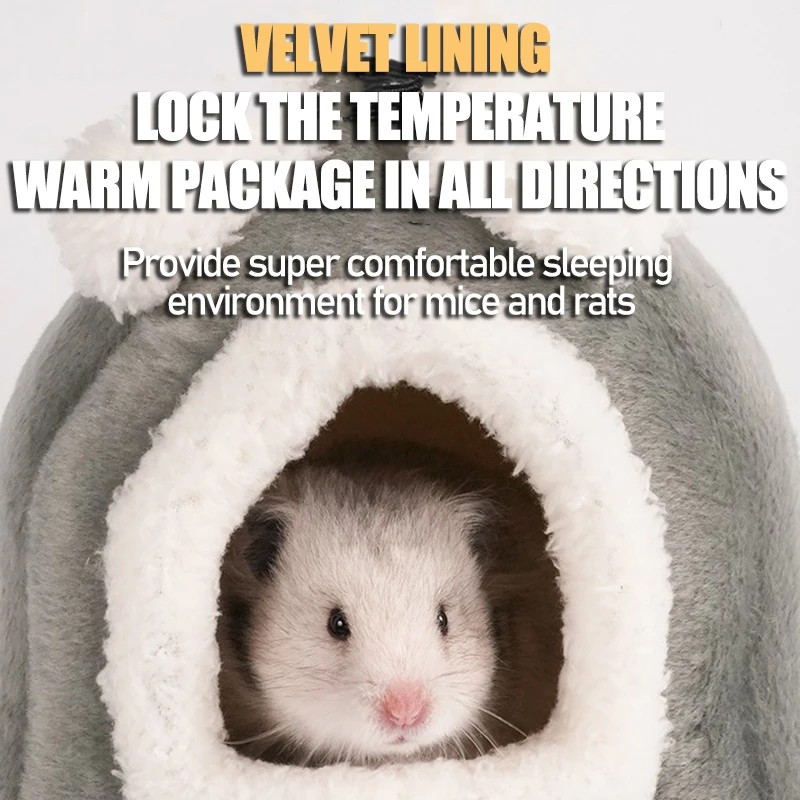 Cama Suspensa para Roedores Macia para Hamster com Design Atraente - Imagem 2