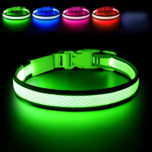 coleira led para cães recarregável usb