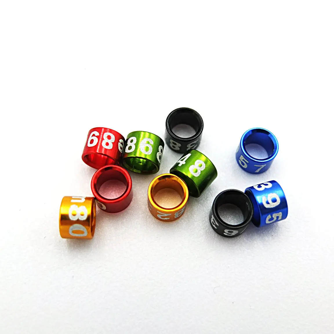 Anéis de Perna para Pássaros de Alumínio 2.6mm a 8.0mm Coloridos - Imagem 4