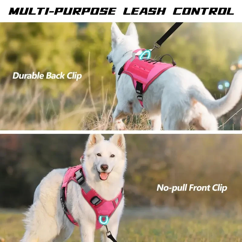 Arnês Tático para Cães Grandes Ajustável com Alça - Imagem 3