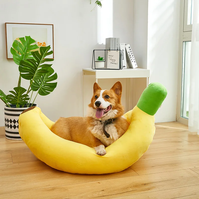 Cama para Cães e Gatos Estilo Banana com Capa Lavável - Image 2