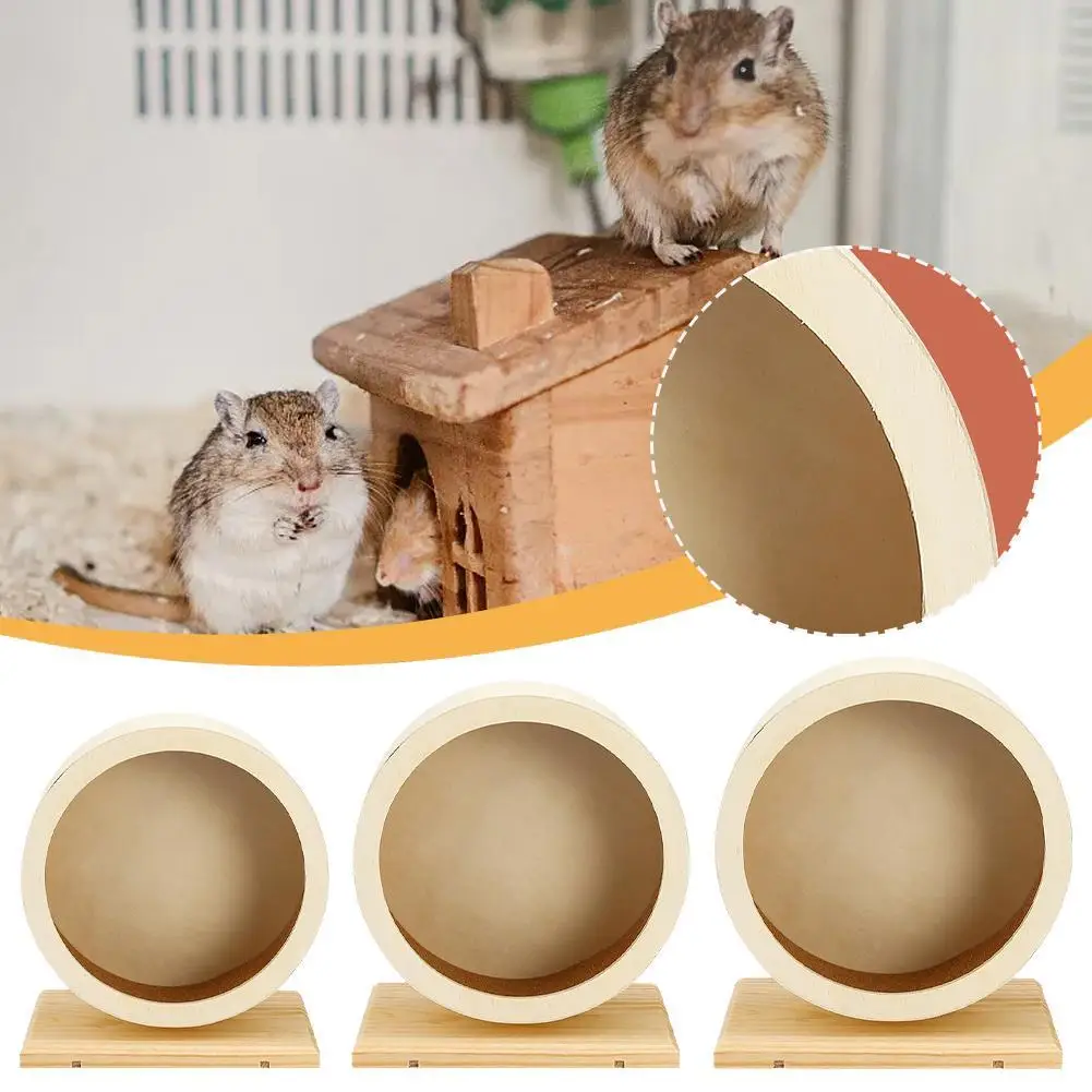 Roda de Madeira para Hamster com Base de 15 cm Silenciosa - Imagem 2