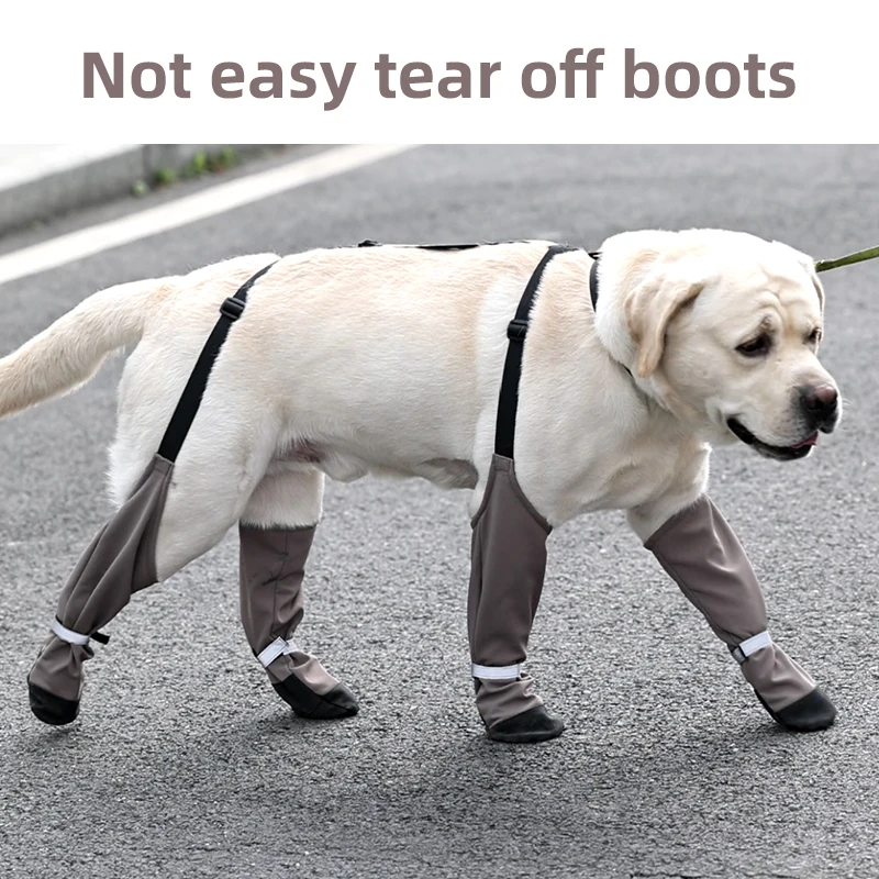 Botas Impermeáveis para Cães Antiderrapantes com Tira Anti-Desprendimento - Imagem 3