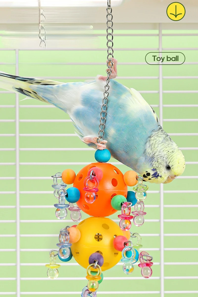Brinquedo para Pássaros com Furos de Forragem e Balanço - Imagem 3