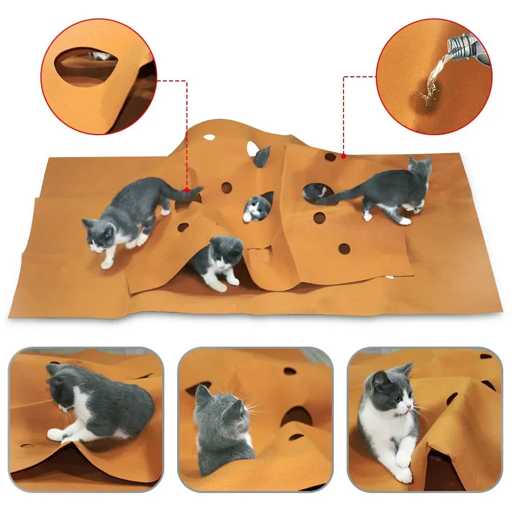 tapete de atividades para gatos dobrável