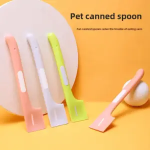colher para gatos e cães de aço inoxidável